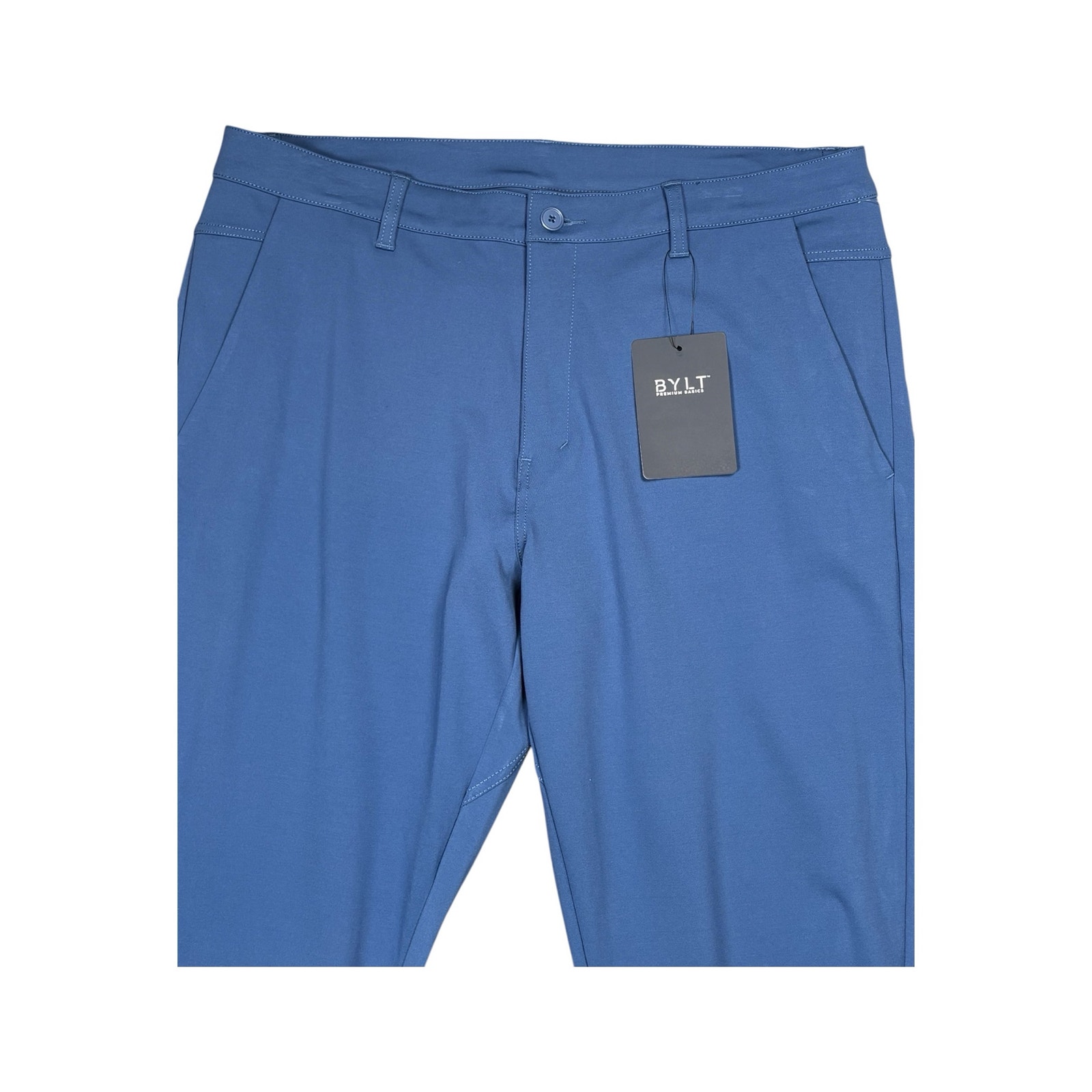 Nwt Bylt Basics Everyday 2.0 Pants Men’s 38 Light Navy Blue Wrinkle Resistant — image 2 of 8